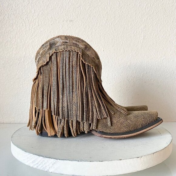 Junk Gypsy SPITFIRE Lane Cowboy Bootie Womens 5.5 Brown Western Cowgirl Boots - Picture 2 of 9